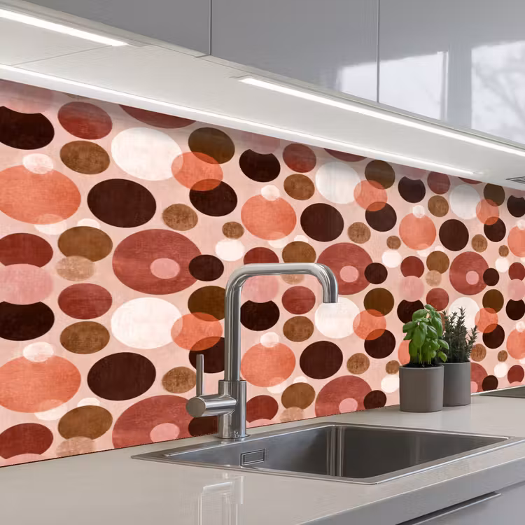 Cirkels - Modern - Kleurrijk keuken achterwand 2 middel 871 -3d_schuin