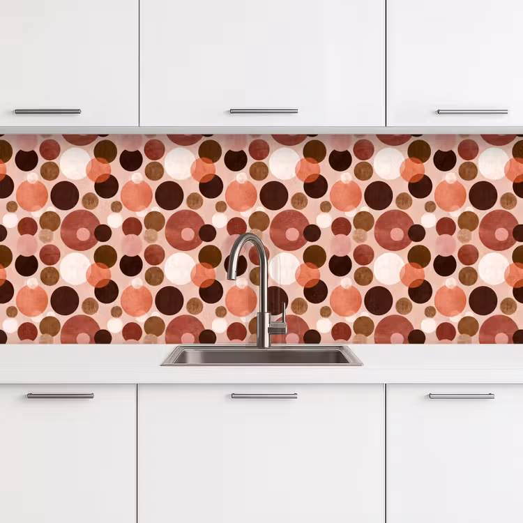Cirkels - Modern - Kleurrijk keuken achterwand 2 middel 871 -3d