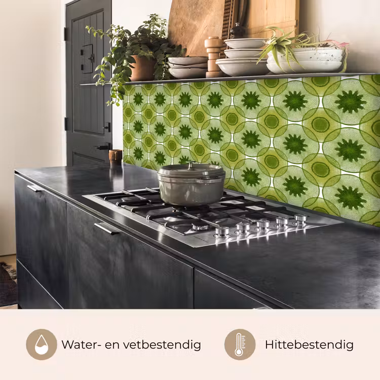 Cirkels - Patroon - Groen keuken achterwand 2 middel 871 -usp_NL