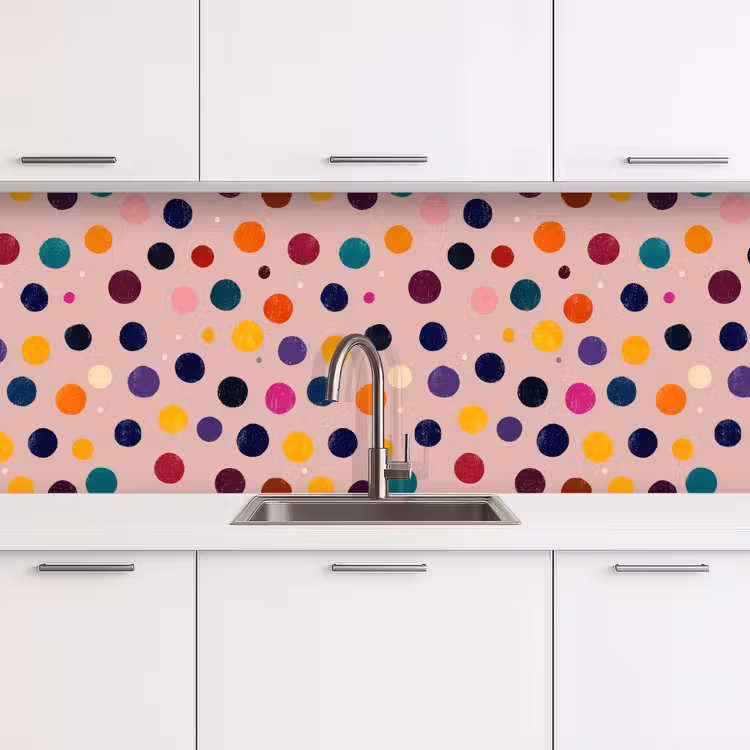 Cirkels - Patroon - Kleurrijk keuken achterwand 2 middel 871 -3d