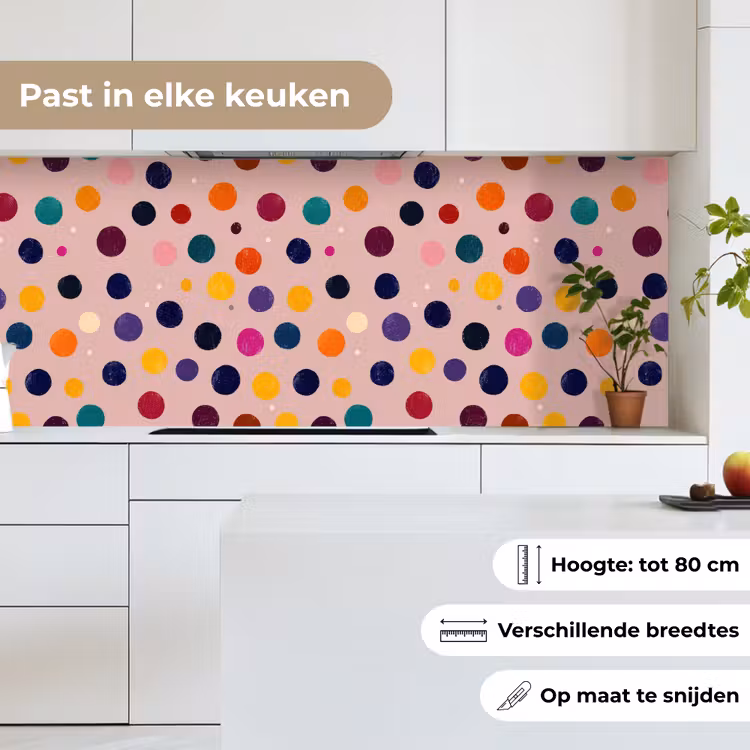 Cirkels - Patroon - Kleurrijk keuken achterwand 2 middel 871 -sfeer4_NL