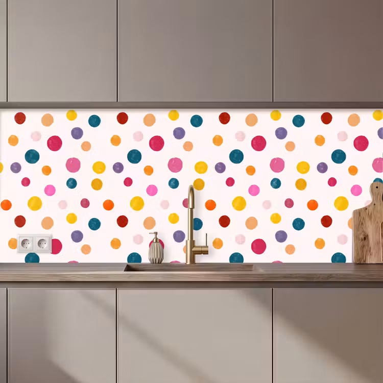 Cirkels - Speels - Kleurrijk keuken achterwand 2 middel 871 zz_3dshopping