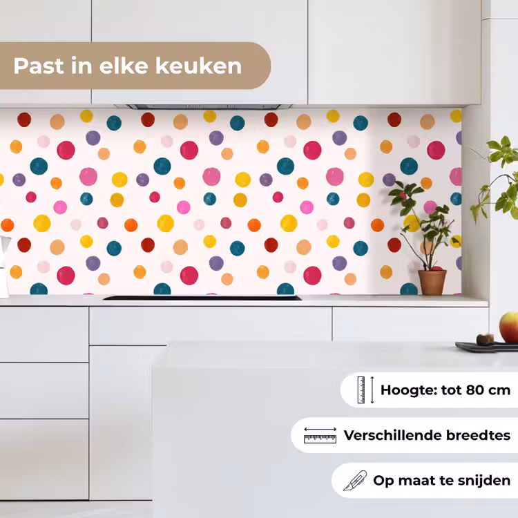 Cirkels - Speels - Kleurrijk keuken achterwand 2 middel 871 -sfeer4_NL