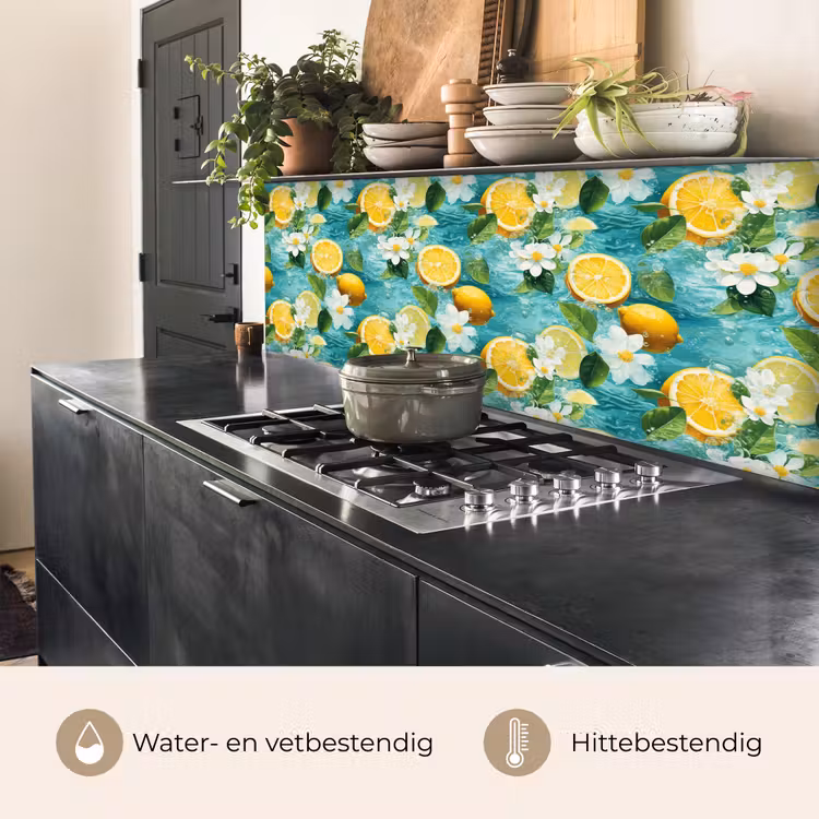 Citroen - Bloemen - Bruisend - Water keuken achterwand 2 middel 871 -usp_NL