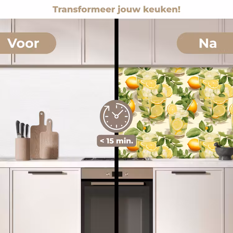 Citroen - Drankje - Glas - Munt keuken achterwand 2 middel 871 -voor-na2_NL