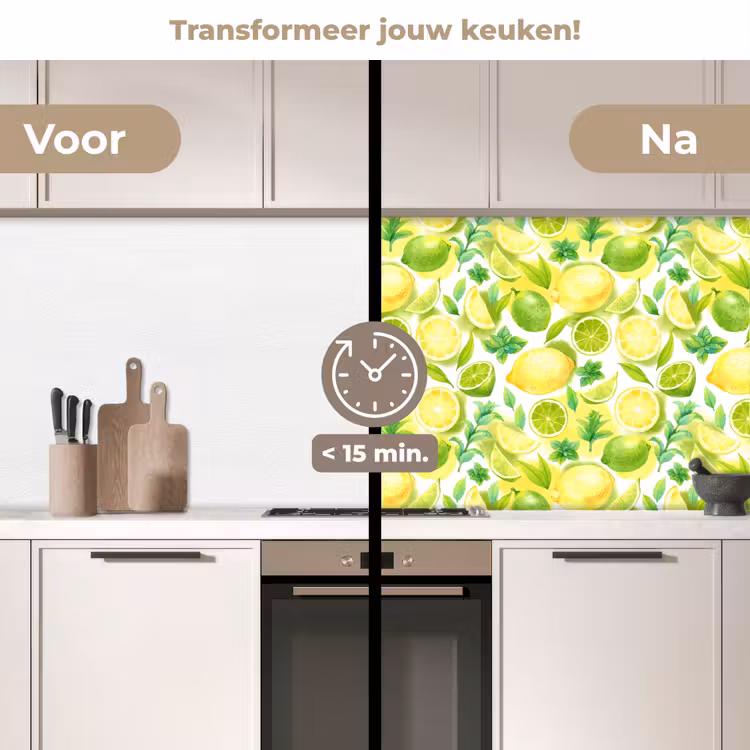 Citroen - Geel - Limoen - Groen keuken achterwand 2 middel 871 -voor-na2_NL