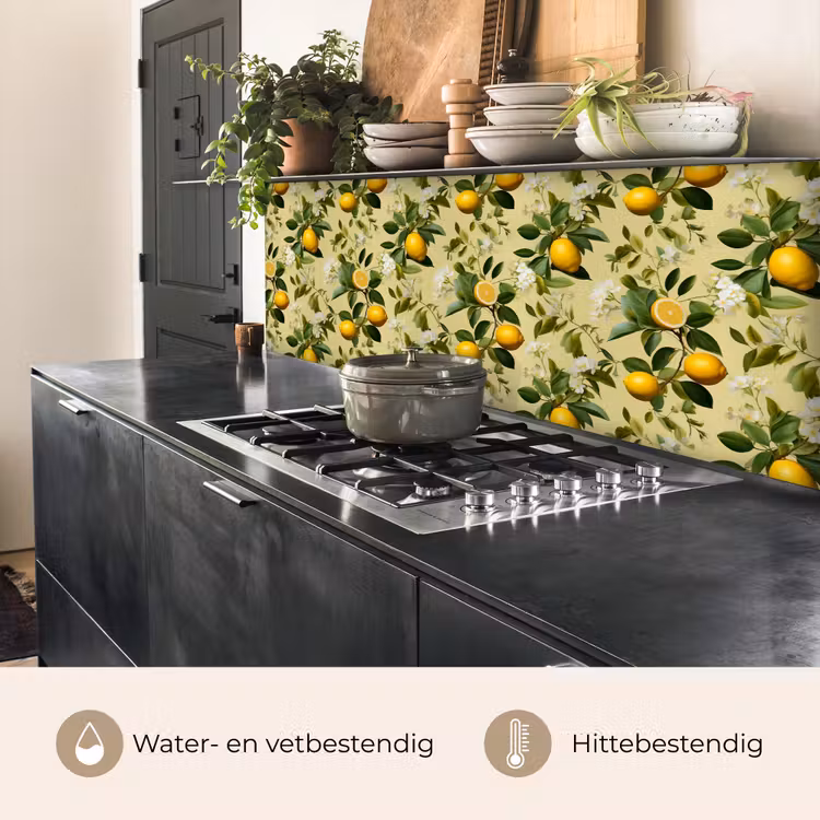 Citroen - Groen - Bloesem keuken achterwand 2 middel 871 -usp_NL
