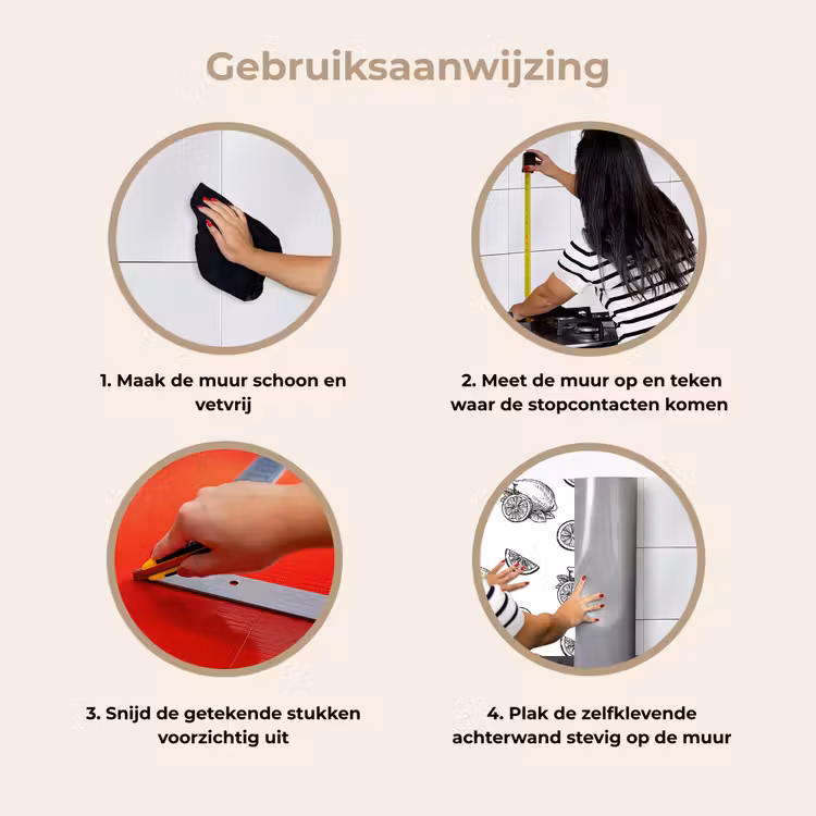 Citroenen - Zwart - Wit - Patroon keuken achterwand 2 middel -gebruiksaanwijzing_NL
