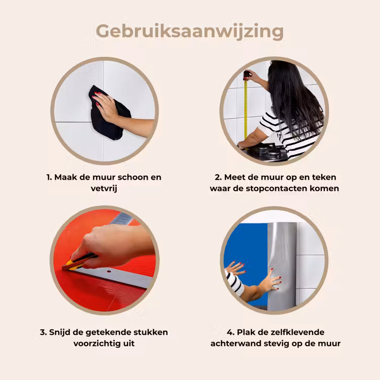 Classic - Azure - Blauw keuken achterwand 2 middel 871 -gebruiksaanwijzing_NL