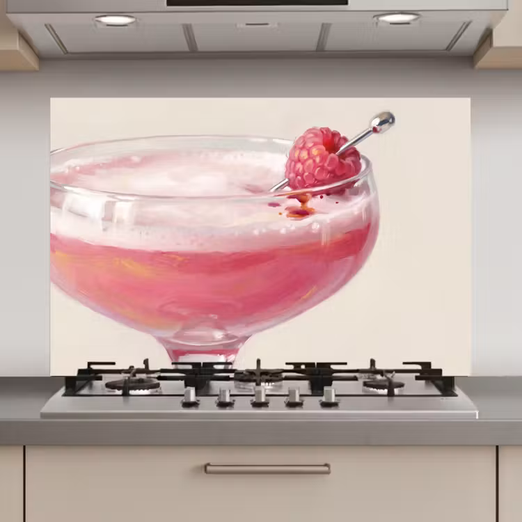 Cocktail - Framboos - Drank - Modern - Roze keuken achterwand spatscherm klein -3d_website