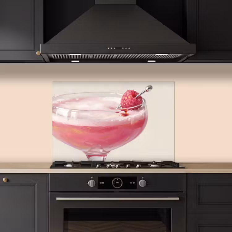 Cocktail - Framboos - Drank - Modern - Roze keuken achterwand spatscherm klein -sfeer1