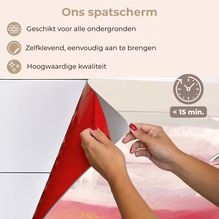 Cocktail - Framboos - Drank - Modern - Roze keuken achterwand spatscherm klein -spatscherm_NL