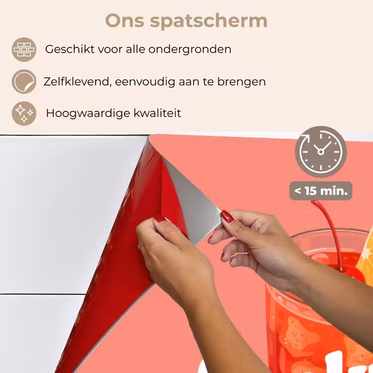 Cocktail Lounge - Glas - Koraal keuken achterwand spatscherm klein -spatscherm_NL