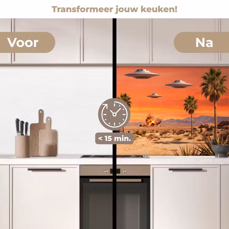 Keuken achterwand - Cowboy - Paard - Woestijn - Cowboy - Paard - Woestijn keuken achterwand 2 middel