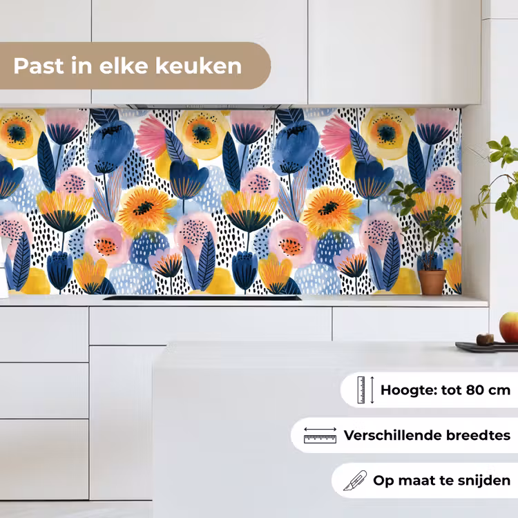 Creatief - Patroon - Kleurrijk keuken achterwand 2 middel 871 -sfeer4_NL