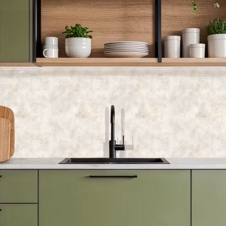 Crèmebeige - Marmer - Aders keuken achterwand 2 middel 871 -sfeer3