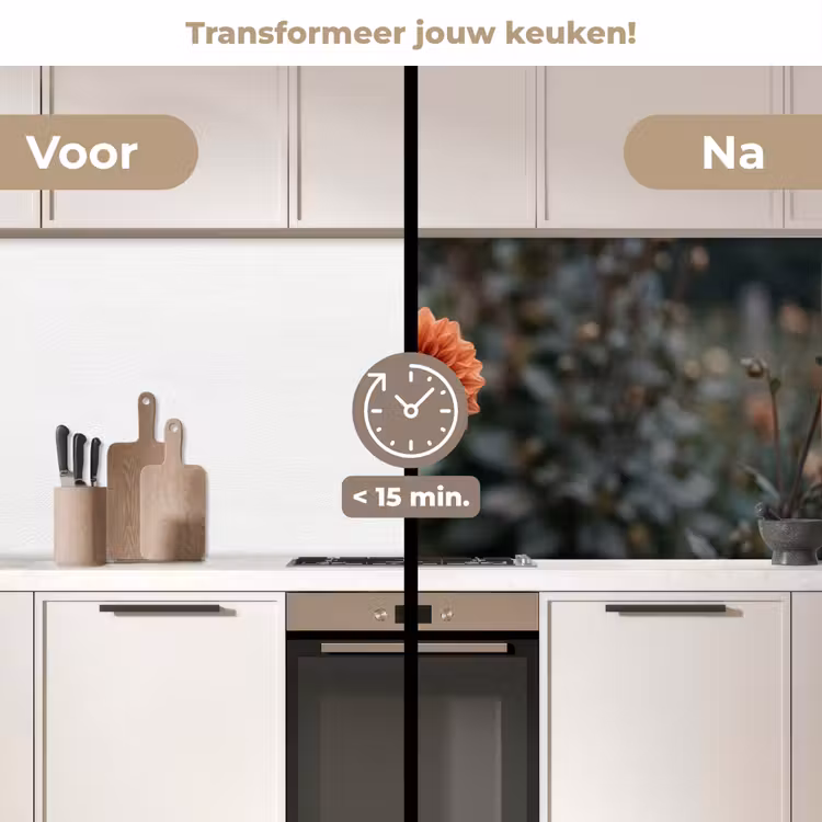 Dahlia - Bloem - Natuur - Sfeervol keuken achterwand 2 middel -voor-na2_NL