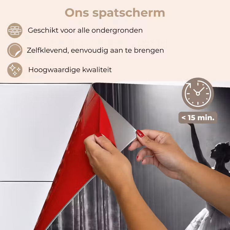 Danser - Podium - Zwart-wit - Kunst - Klassiek keuken achterwand spatscherm klein -spatscherm_NL