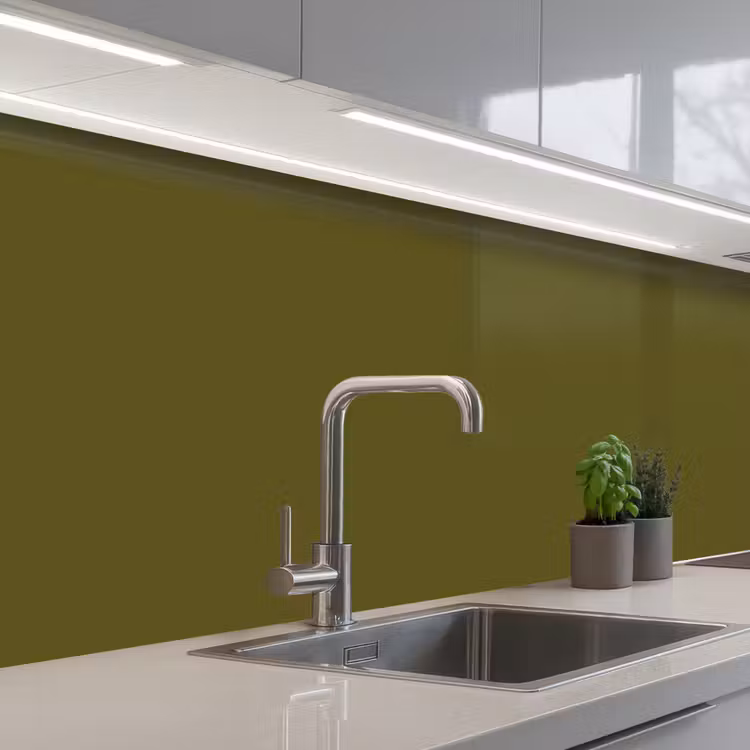 Dark - Olive - Groen keuken achterwand 2 middel 871 -3d_schuin