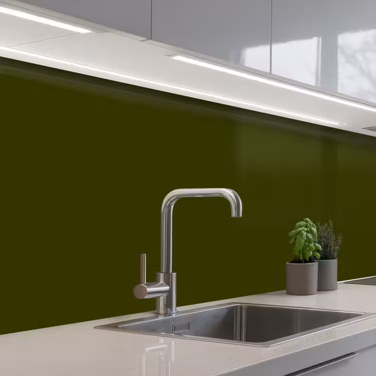 Dark - Olive - Groen keuken achterwand 2 middel 871 -3d_schuin