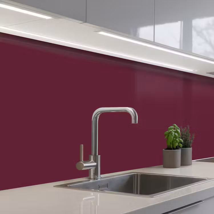 Deep - Plum - Paars keuken achterwand 2 middel 871 -3d_schuin