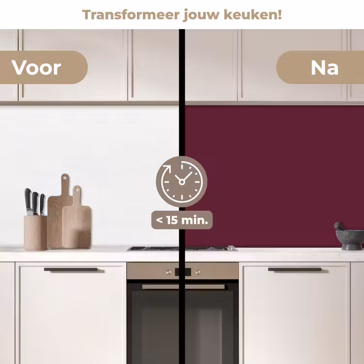 Deep - Plum - Paars keuken achterwand 2 middel 871 -voor-na2_NL