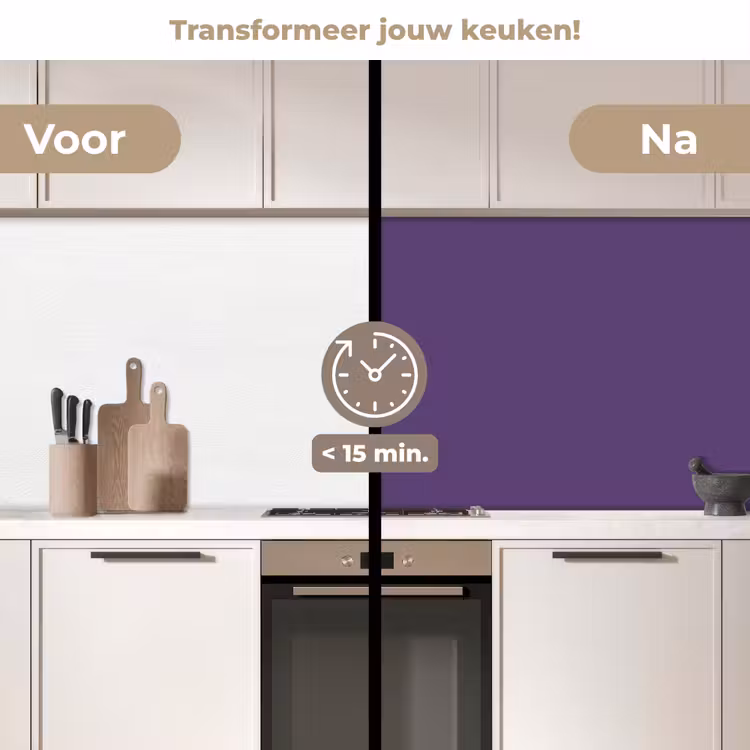 Deep - Plum - Paars keuken achterwand 2 middel 871 -voor-na2_NL
