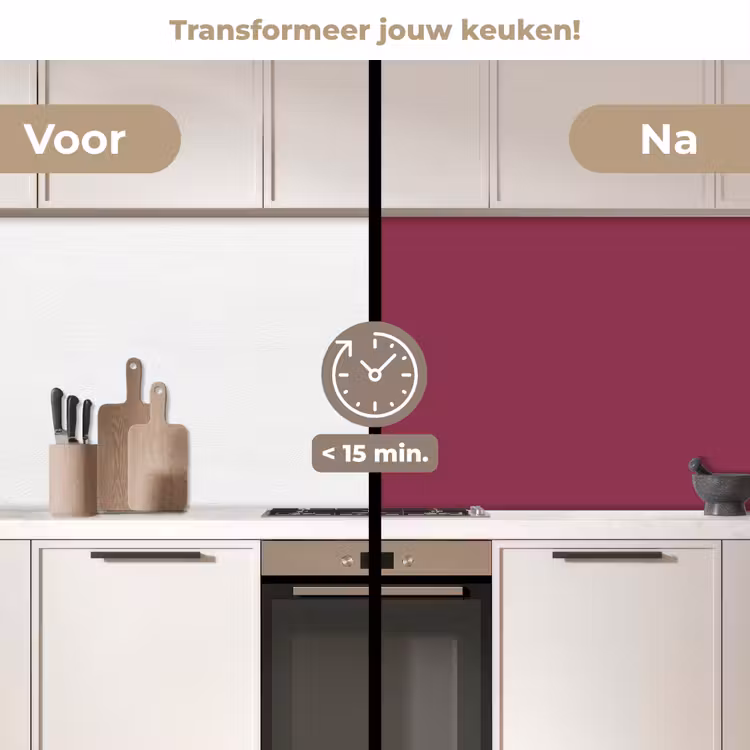 Deep - Rasberry - Rood keuken achterwand 2 middel 871 -voor-na2_NL