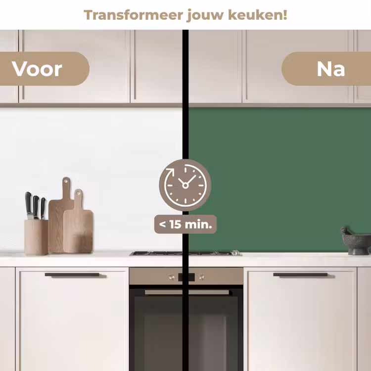 Deep - Sagewood - Groen keuken achterwand 2 middel 871 -voor-na2_NL