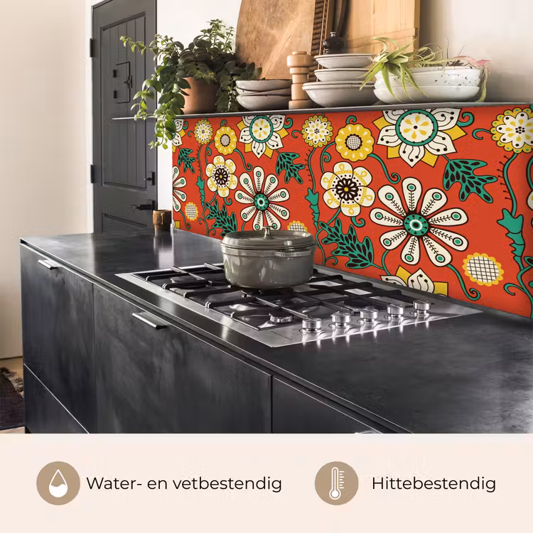 Design - Bloemen - Hippie - Retro keuken achterwand 2 middel 871 -usp_NL