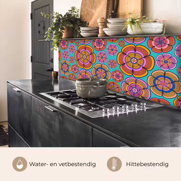 Design - Flower Power - Kleuren keuken achterwand 2 middel 871 -usp_NL