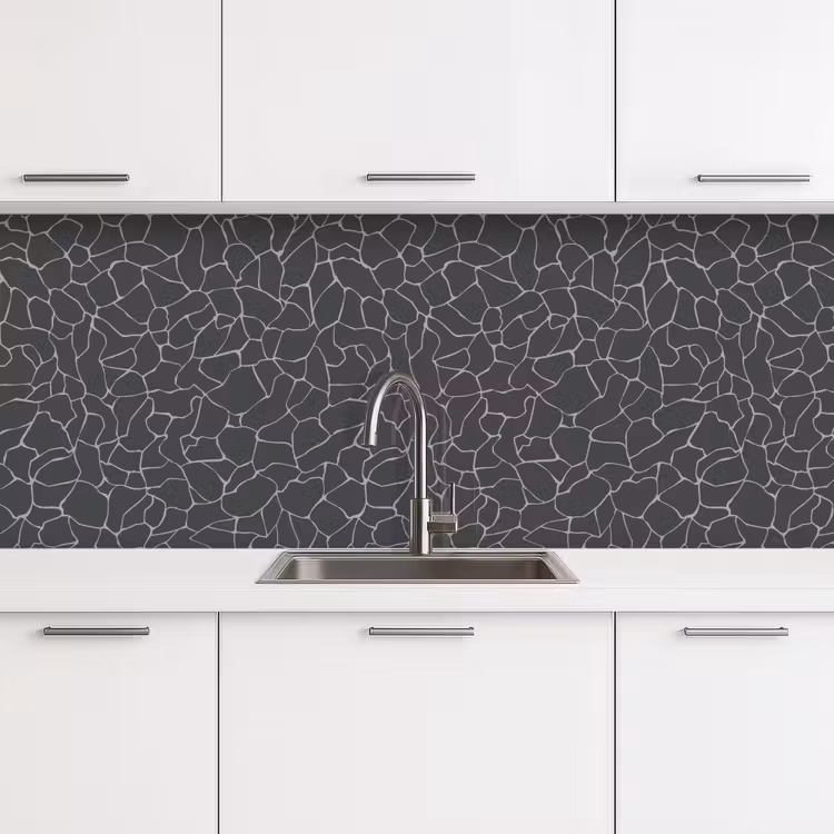 Design - Geometrie - Zwart keuken achterwand 2 middel 871 -3d