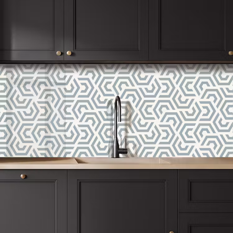 Design - Lijn - Patroon - Groen keuken achterwand 2 middel 871 -sfeer1