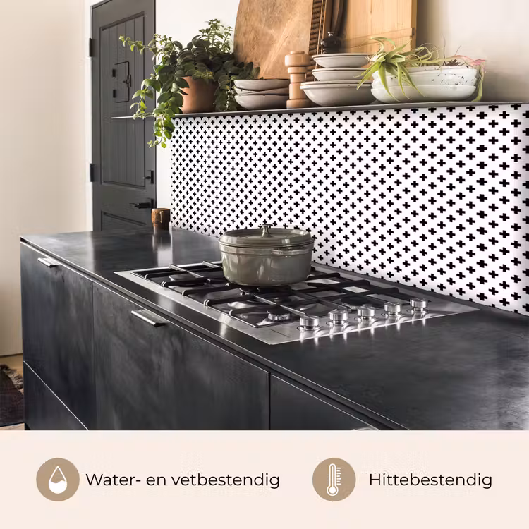 Design - Lijn - Patroon - Zwart - Wit keuken achterwand 2 middel 871 -usp_NL