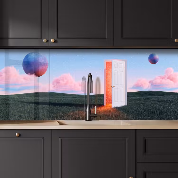 Keuken achterwand - Deur - Fantasie - Ruimte - Deur - Fantasie - Ruimte keuken achterwand 2 middel