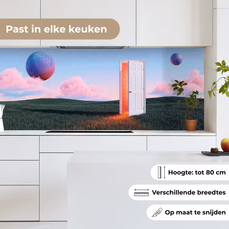 Keuken achterwand - Deur - Fantasie - Ruimte - Deur - Fantasie - Ruimte keuken achterwand 2 middel