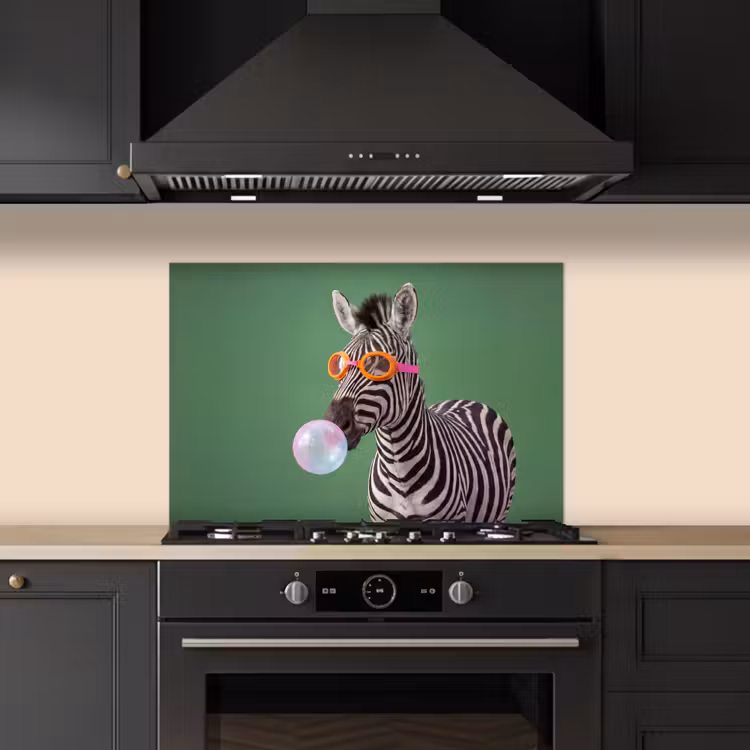 Dier - Bril - Bel - Modern - Groen keuken achterwand spatscherm klein -sfeer1