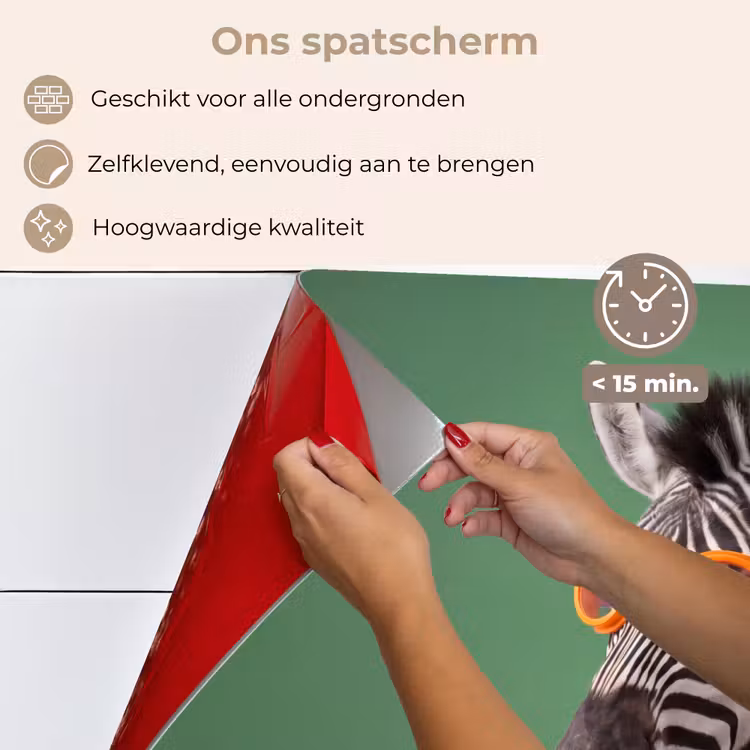 Dier - Bril - Bel - Modern - Groen keuken achterwand spatscherm klein -spatscherm_NL