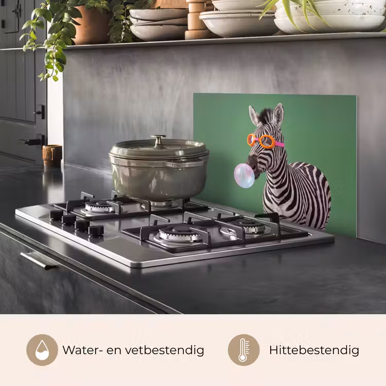 Dier - Bril - Bel - Modern - Groen keuken achterwand spatscherm klein -usp_NL
