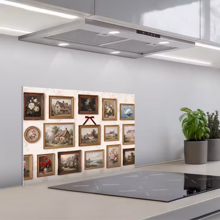 Dier - Kat - Portret - Klassiek keuken achterwand spatscherm klein -3d_schuin