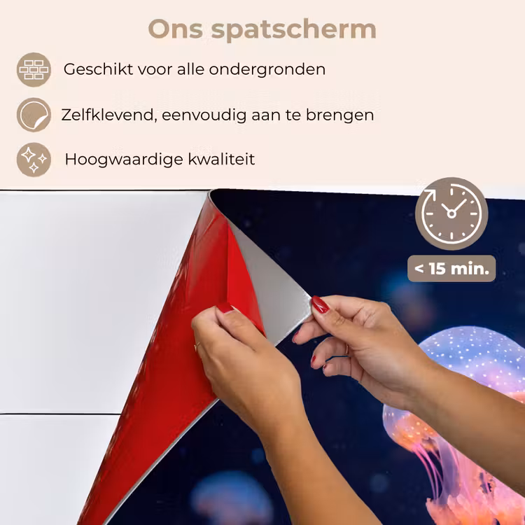 Dier - Onderwater - Natuur - Roze - Mysterieus keuken achterwand spatscherm klein -spatscherm_NL