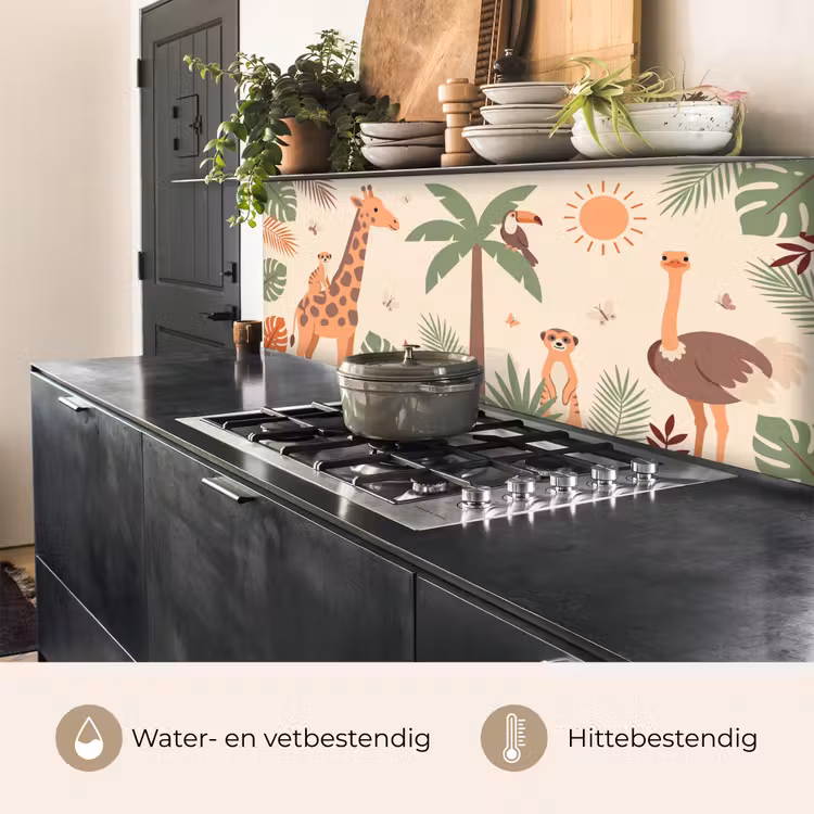 Dieren - Tropisch - Safari - Kleurrijk keuken achterwand 2 middel -usp_NL