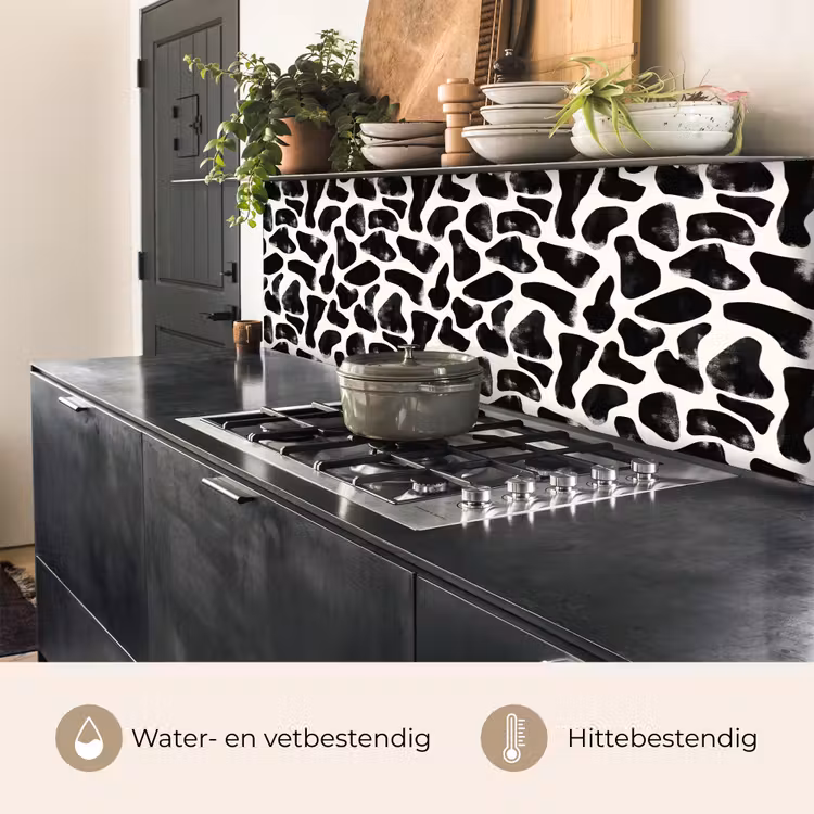 Dierenpatroon - Vlekken - Zwart - Wit keuken achterwand 2 middel 871 -usp_NL