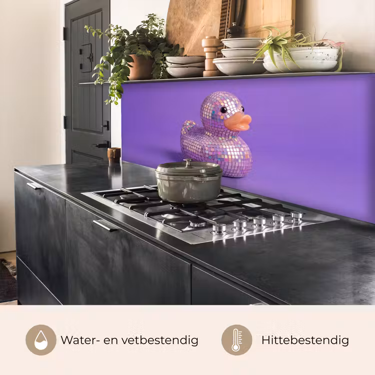 Disco - Eend - Paars keuken achterwand 2 middel -usp_NL