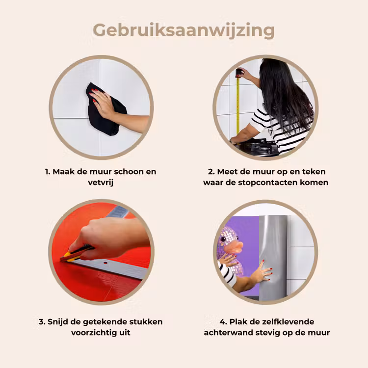 Disco - Eend - Paars keuken achterwand 2 middel -gebruiksaanwijzing_NL