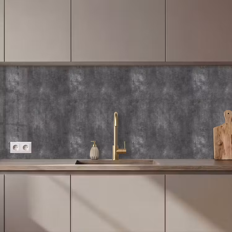 Donkergrijs - Ruw - Beton keuken achterwand 2 middel 871 zz_3dshopping