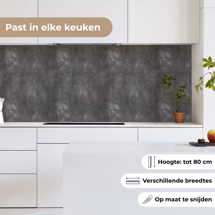 Donkergrijs - Ruw - Beton keuken achterwand 2 middel 871 -sfeer4_NL