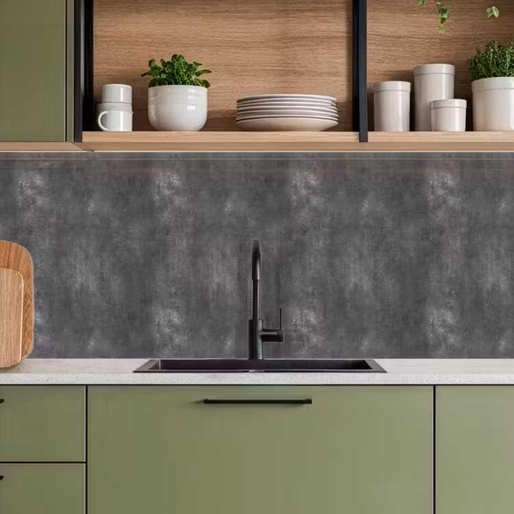 Donkergrijs - Ruw - Beton keuken achterwand 2 middel 871 -sfeer3
