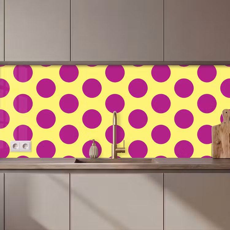 Dots - Klassiek - Geel keuken achterwand 2 middel 871 zz_3dshopping