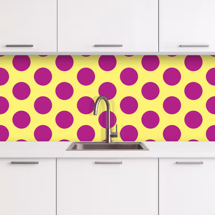Dots - Klassiek - Geel keuken achterwand 2 middel 871 -3d